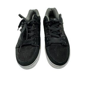 Tony Hawk Mens Suede Skate Sneakers Size 11M Black Lace Up Cushioned Casual